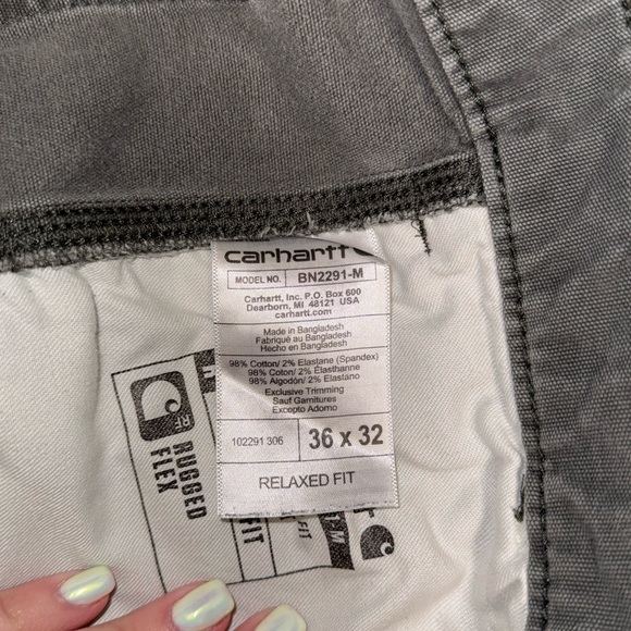 Carhartt Men's Gray Canvas Work Pants - 36X32 - Picture 6 of 9